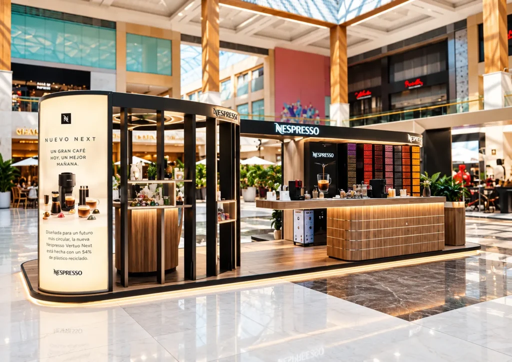 Elegant Nespresso Kiosk in Modern Mall_converted