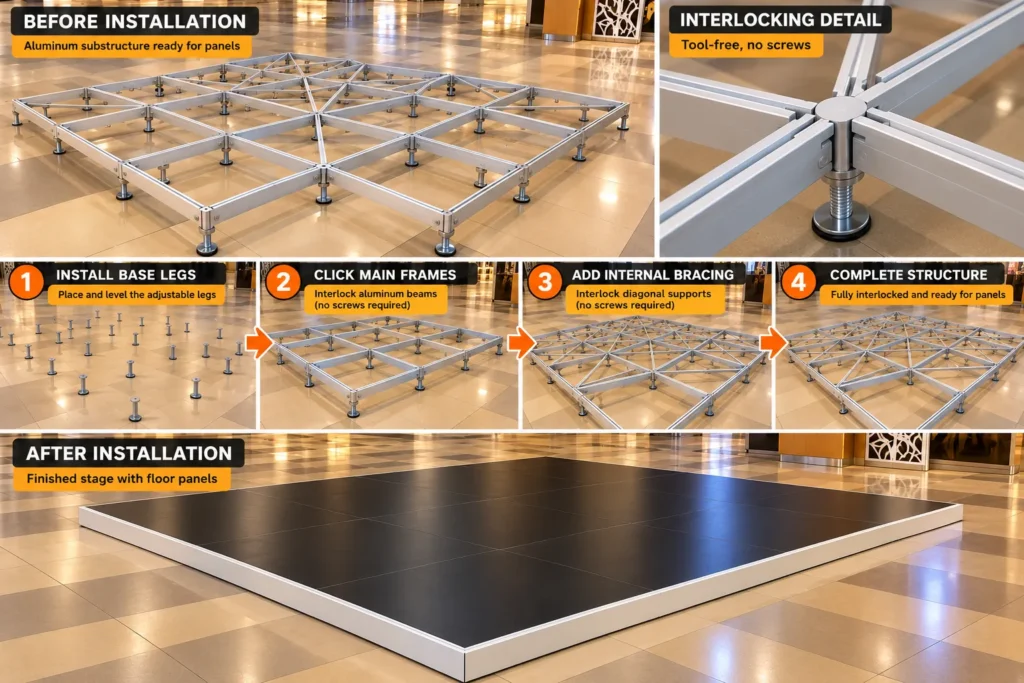 Interlocking Aluminium Stage Installation Guide_converted