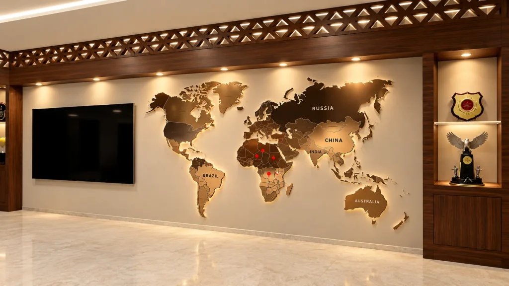 Luxurious Illuminated World Map Lobby_converted