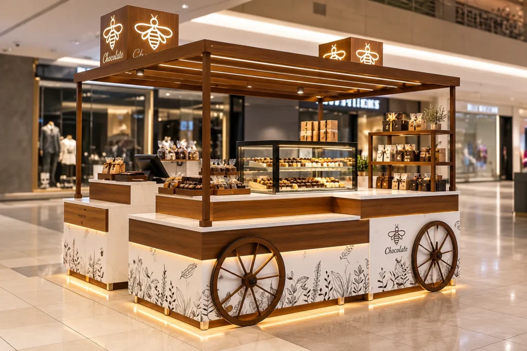 Luxury Chocolate Cart in a Modern Mall_converted
