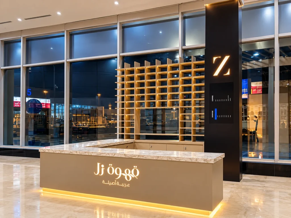 Modern Arabic Coffee Kiosk at Night_converted