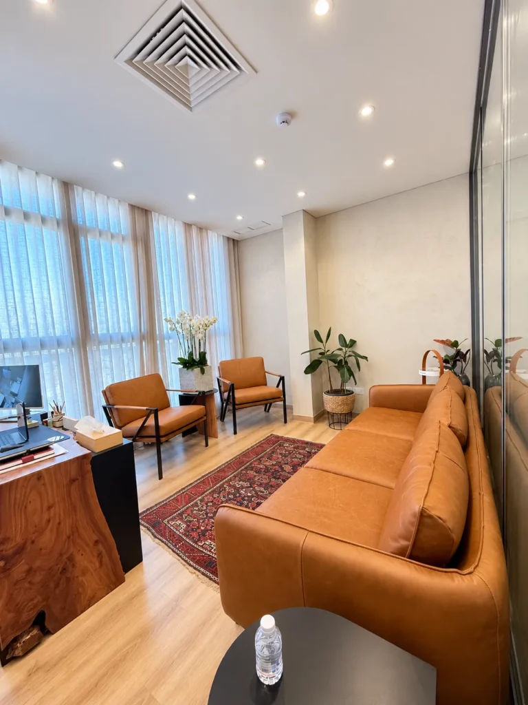 Modern Office Lounge with Leather Seating_converted