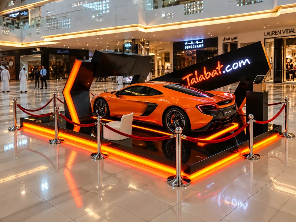 Neon Orange Supercar Mall Showcase_converted