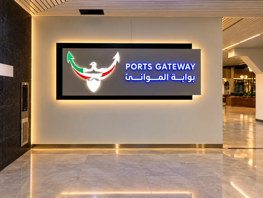 PORTS GATEWAY Illuminated Lobby Sign_converted