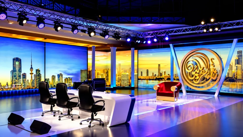 Futuristic Broadcast Studio at Sunset_converted